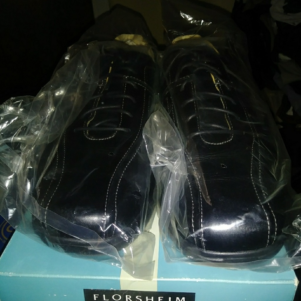 Florsheim comfortech black shoes size 15 wide fit